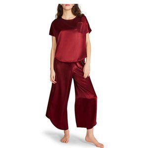 BB Dakota by Steve Madden | Satin Pocket Top Flyaway Pants Luxury Lounge Set NWT